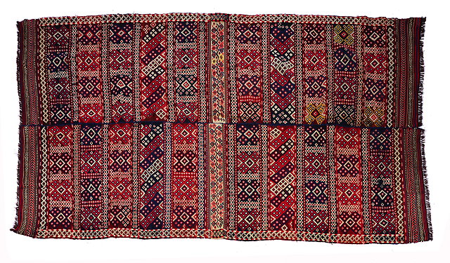 Appraisal: AN EARLY TH CENTURY EASTERN ANATOLIAN BROCADED WOOL KELIM constructed