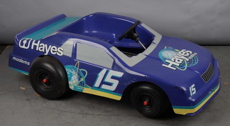 Appraisal: Battery-Op Hayes Modems Advertising Toy Car Includes printed documents on