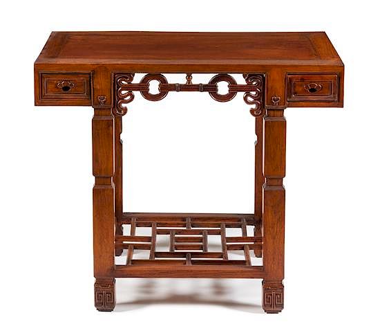 Appraisal: A Huanghuali Altar Table Height x widht x depth inches