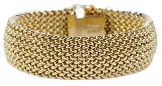 Appraisal: Unoaerre kt Woven Link Bracelet stamped AR K Italy Unoaerre