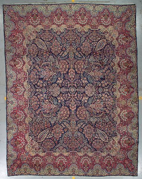 Appraisal: A Kerman carpet South Central Persia circa size approximately ft