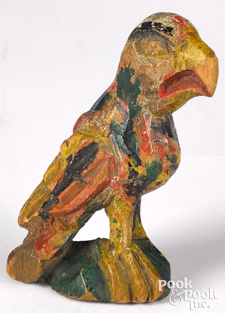 Appraisal: Wilhelm Schimmel carved and polychrome eaglet Wilhelm Schimmel Cumberland Valley