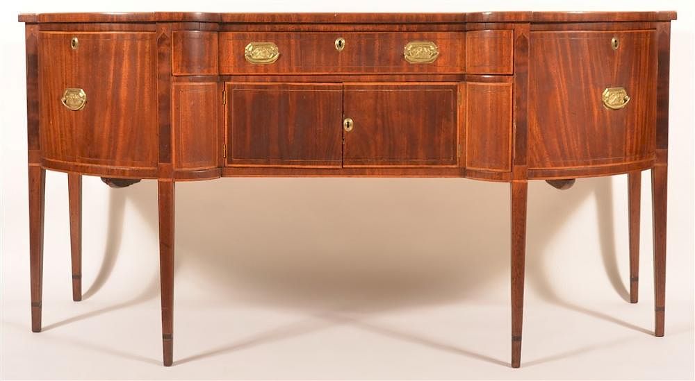 Appraisal: American Hepplewhite Mahogany Sideboard American Hepplewhite Mahogany Inlaid Sideboard h