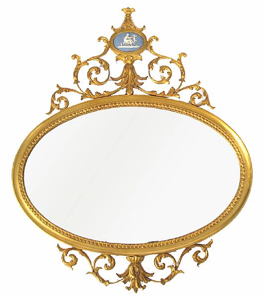 Appraisal: A George III style gilt composition mirror circa height in