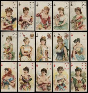 Appraisal: American Tobacco Company Beauties Tobacco Insert Playing Cards Durham ca