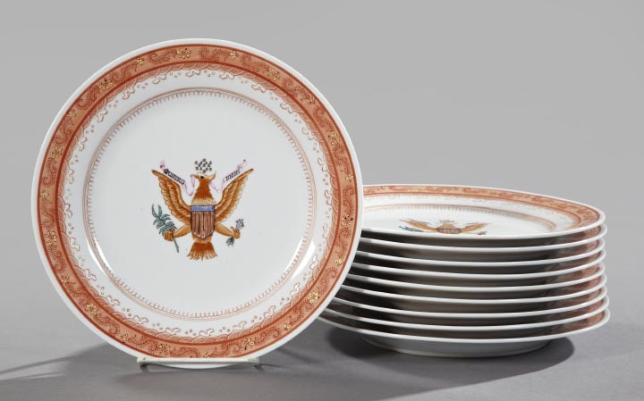 Appraisal: Set of Ten Seal of The United States Porcelain Dinner