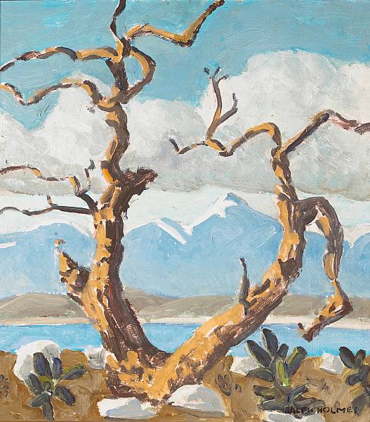 Appraisal: Ralph William Holmes American - Gnarled Tree by a Sierra