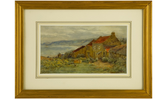 Appraisal: Charlotte H Spiers Exhibited - Title Runswick Bay Signed watercolour