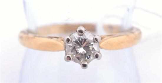 Appraisal: A SOLITAIRE DIAMOND RING APPROXIMATELY CTS STAMPED CT GOLD