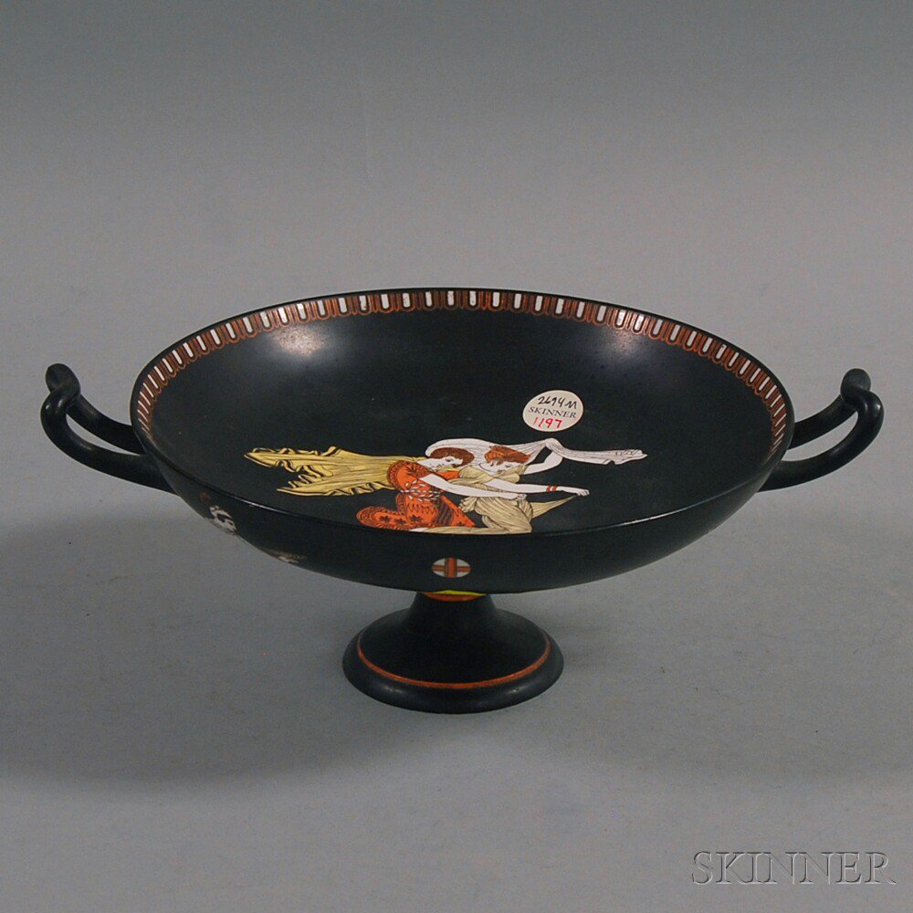 Appraisal: Samuel Alcock Co Classical-style Ceramic Kylix the basin and dish