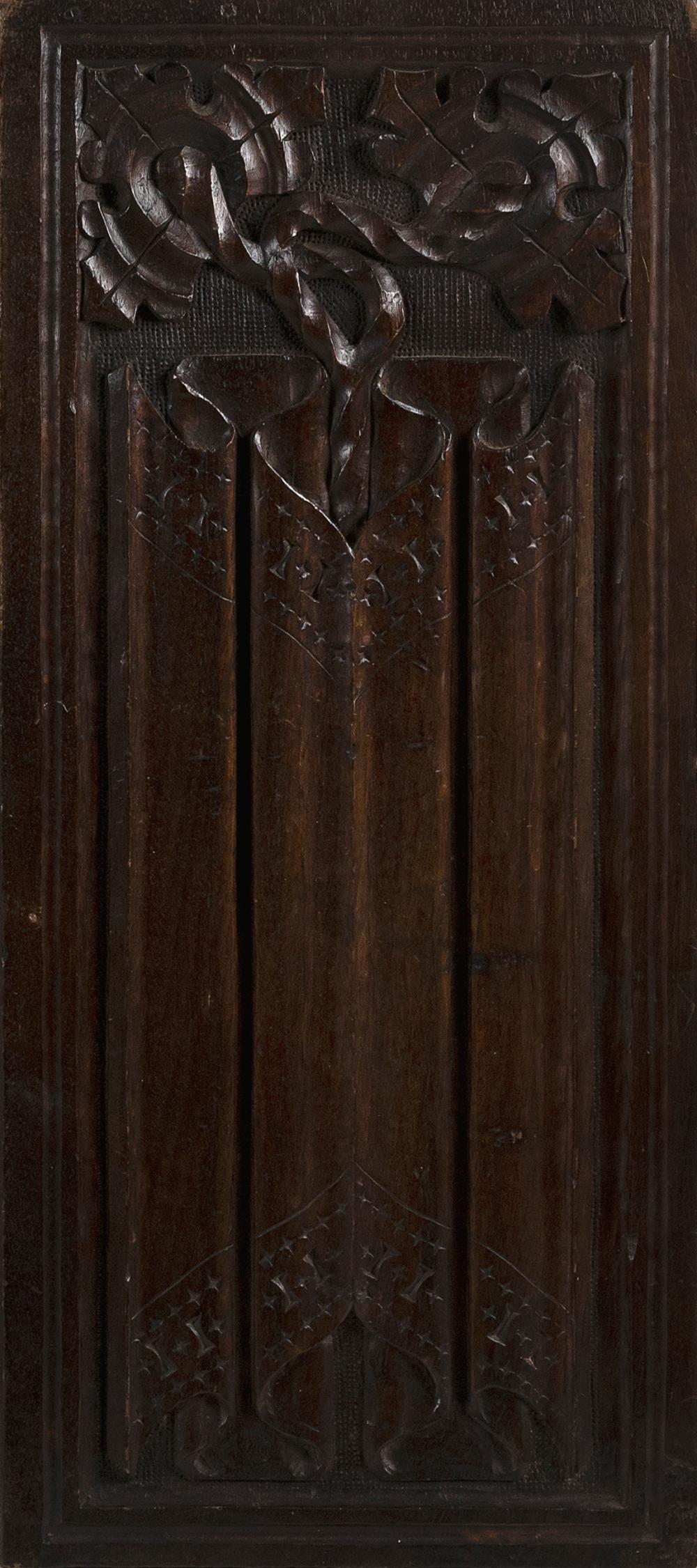 Appraisal: CARVED WALNUT PANEL TH CENTURY HEIGHT WIDTH DEPTH CARVED WALNUT