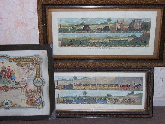 Appraisal: Two coloured engravings Travelling on the Liverpool and Manchester Railway