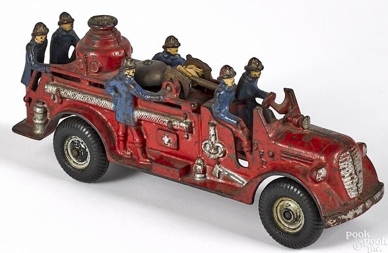 Appraisal: Arcade cast iron six man fire pumper Arcade cast iron