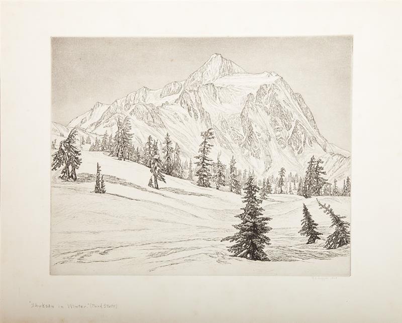 Appraisal: Helen Amanda Loggie - Shuksan in Winter Third State Etching