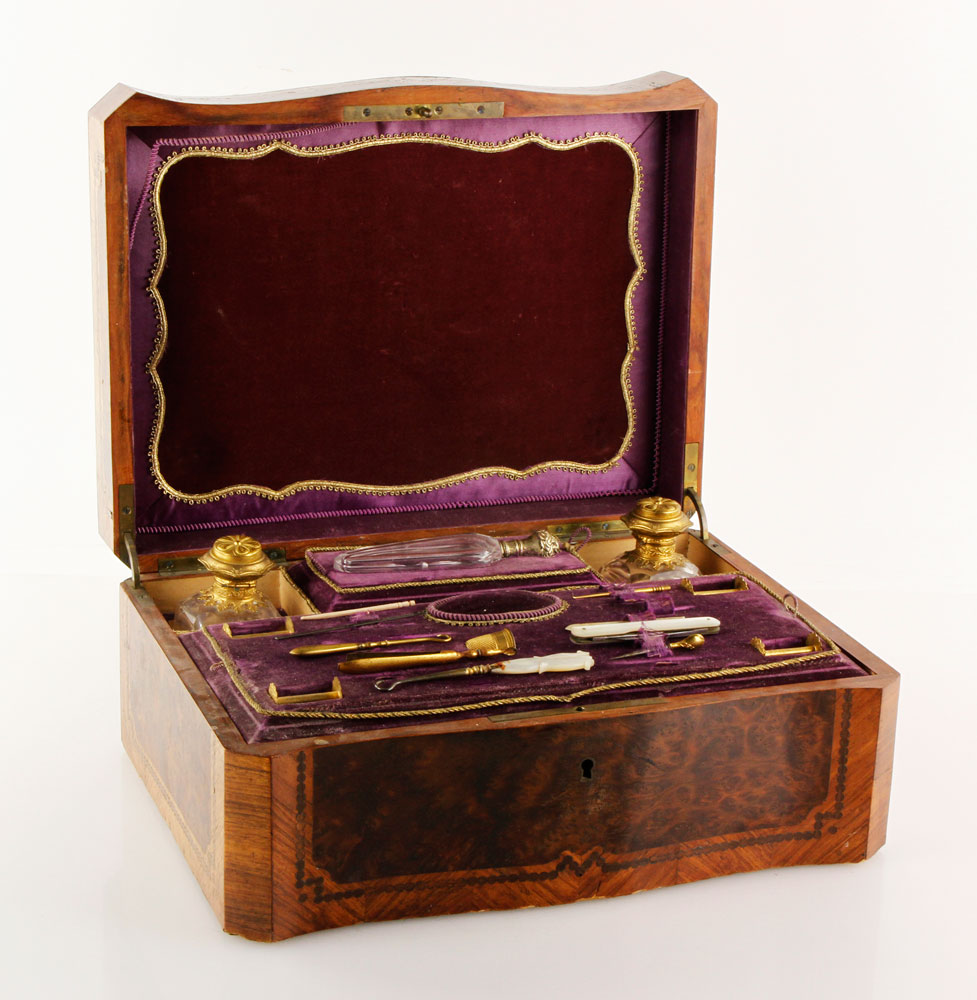 Appraisal: - Victorian Inlaid Box Victorian inlaid box with mother of