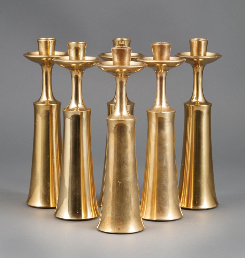 Appraisal: Set of Six Jens Quistgaard - for Dansk Designs Brass