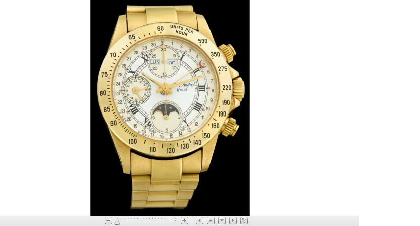 Appraisal: karat yellow gold gentleman's chronograph wristwatch St Andre Graalcontemporary