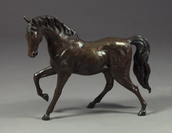 Appraisal: Large American Patinated Bronze Figure of an Alert Horse with