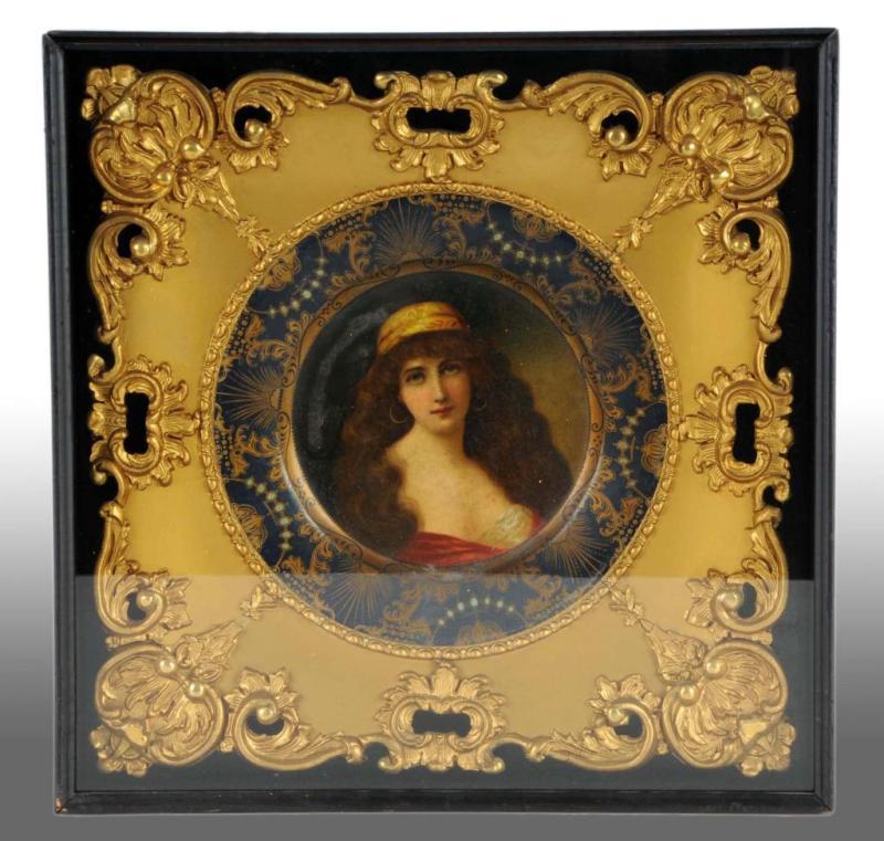 Appraisal: Coca-Cola Vienna Art Plate Description Circa Includes shadowbox frame assembly