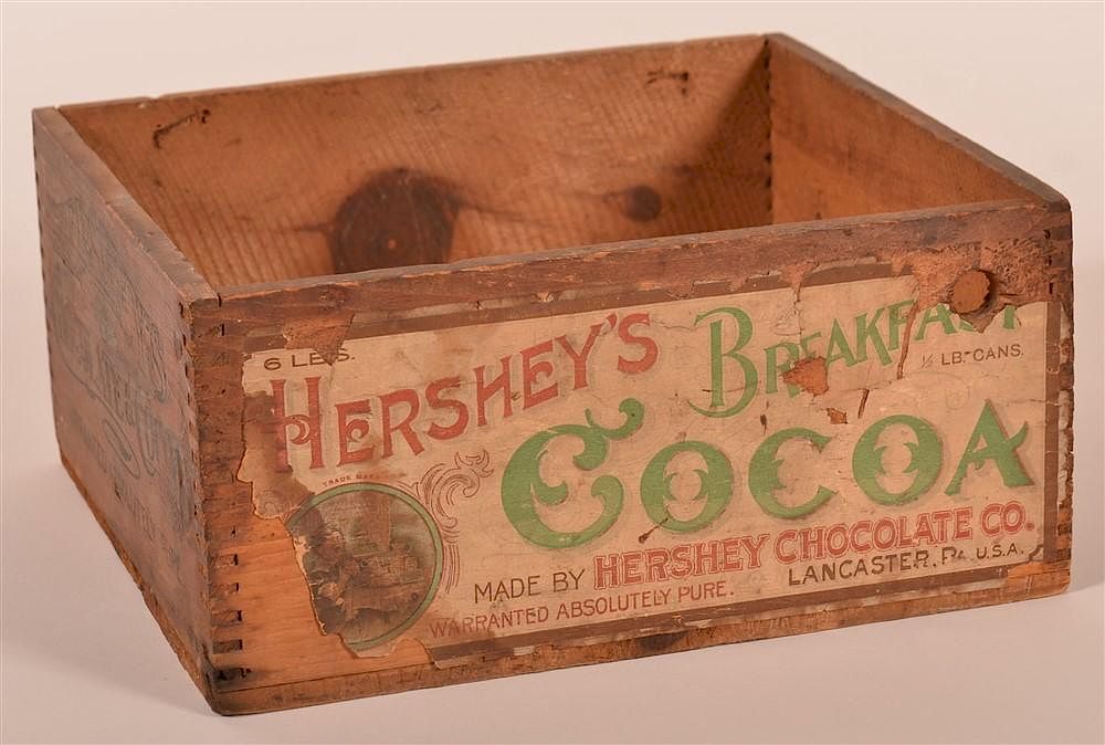 Appraisal: s Hersheys Cocoa Lancaster PA Wood Box s Hersheys Chocolate