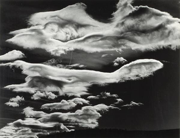 Appraisal: n a Brett Weston American - Clouds Owens Valley Gelatin