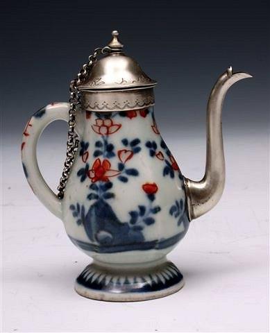 Appraisal: A DUTCH SILVER MOUNTED AND IMARI PORCELAIN MINIATURE COFFEE POT