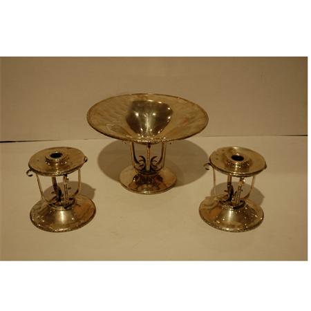 Appraisal: International Co Sterling Silver Three-Piece Garniture Estimate -