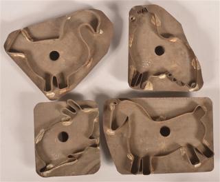 Appraisal: PA th Century Animal Form Cookie Cutters Four Pennsylvania th