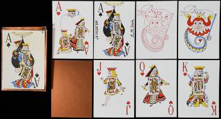 Appraisal: Elaine Lewis Card Families Playing Cards Bradford J OB Mint