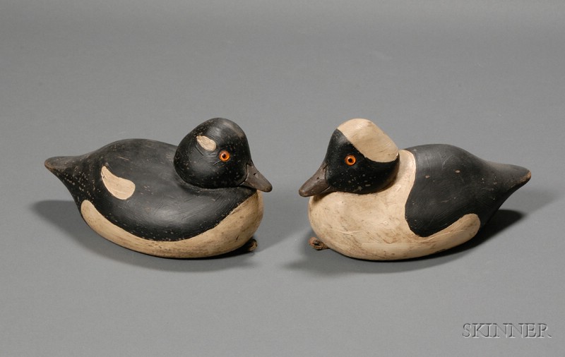 Appraisal: Pair of Bufflehead Duck Decoys attributed to Jim Van Brunt