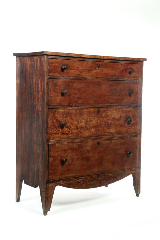 Appraisal: HEPPLEWHITE CHEST OF DRAWERS American early th century cherry and