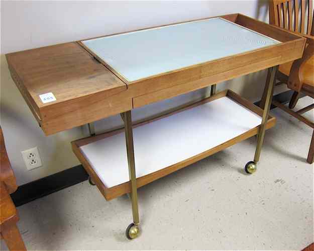 Appraisal: MID-CENTURY MODERN BUFFET ''HOTABLE'' SERVING CART Salton Inc New York