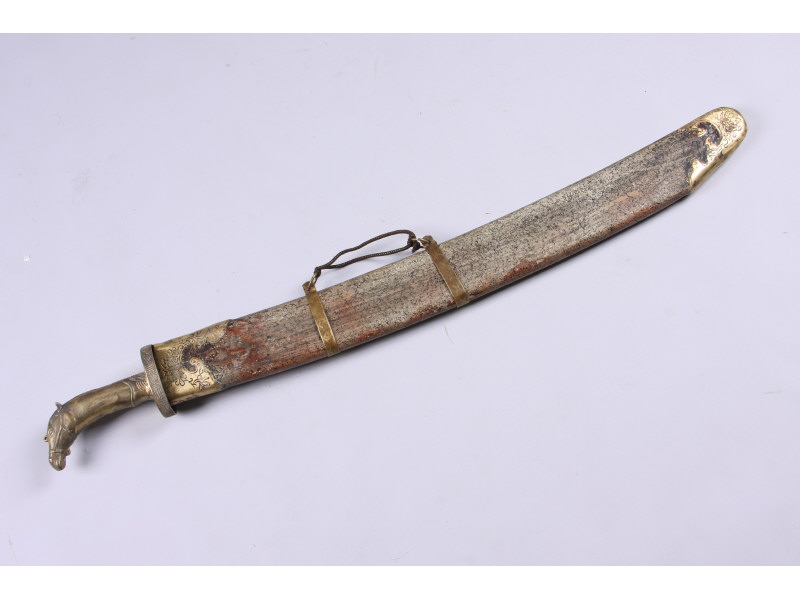 Appraisal: Dao Sword and Scabbard Chinese th c the steel blade