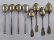 Appraisal: Russian pre-Revolution silver A pair of lemon teaspoons and two