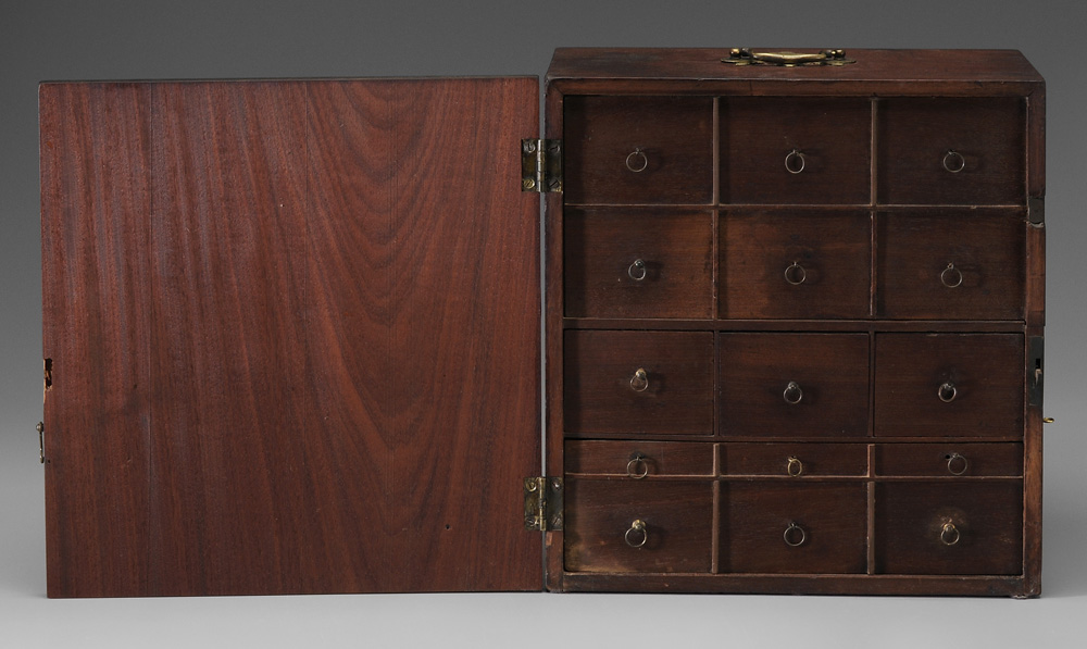 Appraisal: Chippendale Mahogany Valuables Cabinet British or American late th century