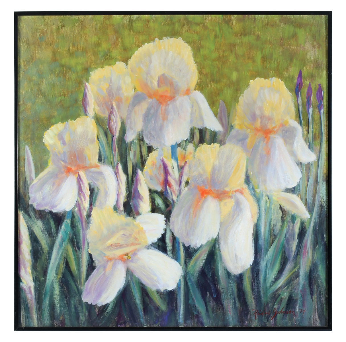 Appraisal: JOHNSON Richard American - Field of Tulips Oil Masonite ''