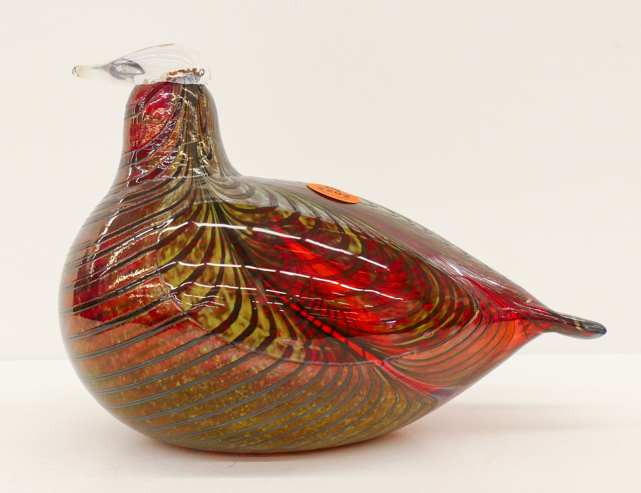 Appraisal: Oiva Toikka ''Red Pheasant'' Iittala Nuutajarvi Glass Bird ''