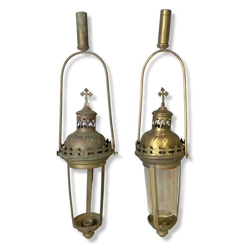 Appraisal: A pair of vintage Acolyte religious processional lanterns More Information