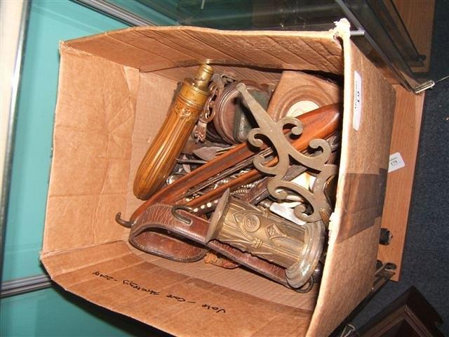 Appraisal: A box lot of miscellaneous items including a th Century