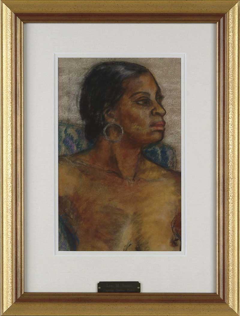 Appraisal: LOIS MAILOU JONES American - CABARET SINGER PARIS Pastel scene