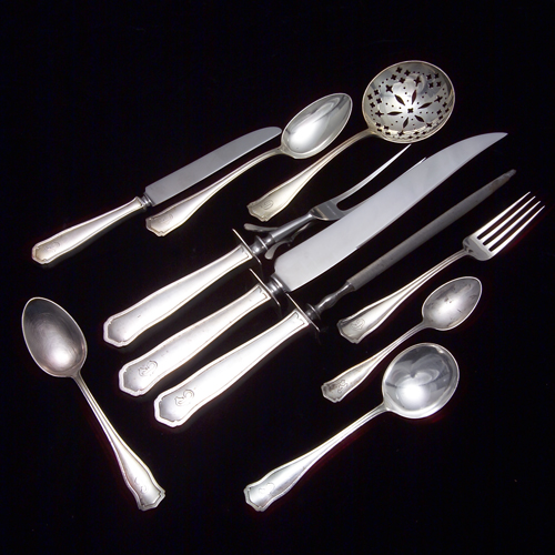 Appraisal: Shreve Co sterling silver plate flatware set forks spoons knives