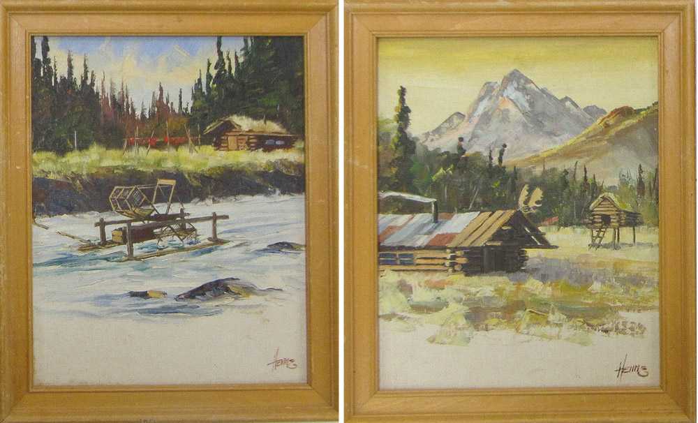 Appraisal: TWO ELLEN HENNE GOODALE OIL ON CANVAS Alaska - depicting