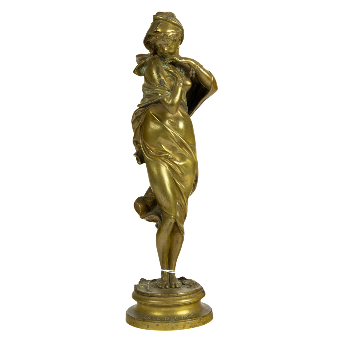 Appraisal: FRENCH BRONZE FIGURE OF LE COUP DE VENT AFTER A