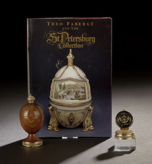 Appraisal: Theo Faberge Eternity Egg Book and Anniversary Box the Theo