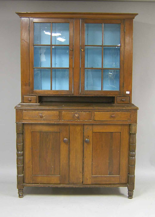 Appraisal: Pine -part Dutch cupboard th c h w