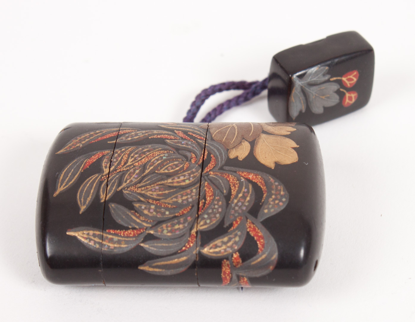 Appraisal: Japanese lacquer and wood inro and netsuke first half- th