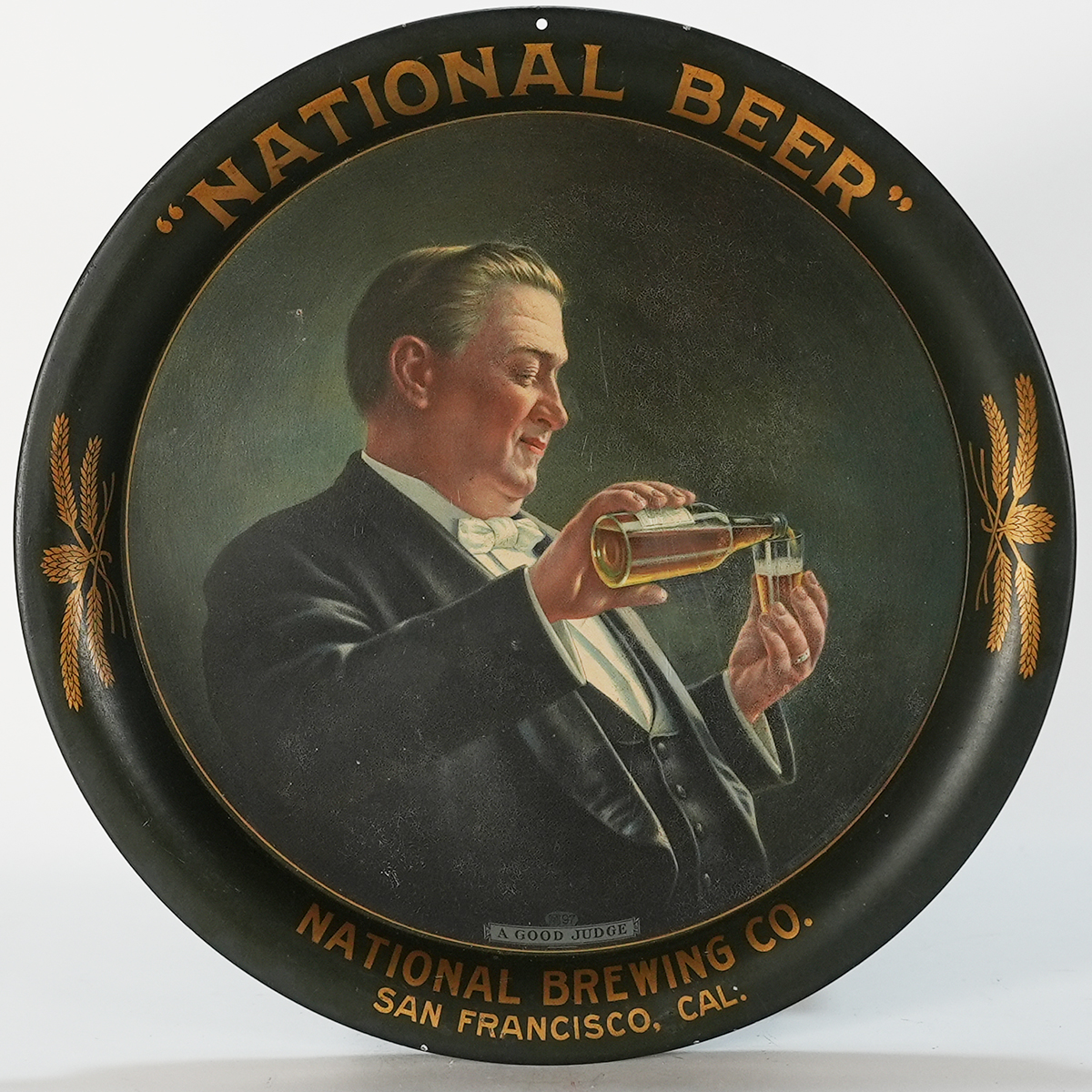 Appraisal: National Beer A Good Judge TrayReference n aBrewery National Brewing