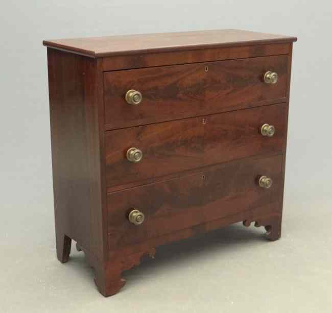 Appraisal: th c Federal mahogany chest drawers '' W '' D