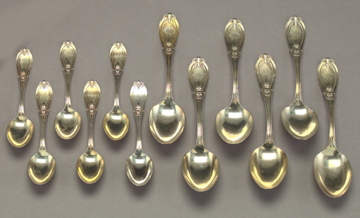 Appraisal: Group of Twelve Tiffany and Company Sterling Silver Spoons consisting