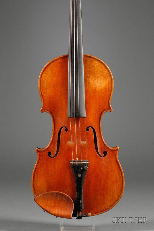 Appraisal: Markneukirchen Violin c labeled GRADUATED BY WILMER E COMSTOCK BOSTON